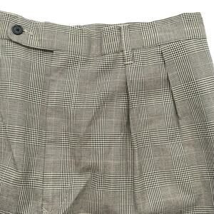 TOMMY HILFIGER Women's 36x32 Black Tan Houndstooth Plaid Straight Leg Pants
